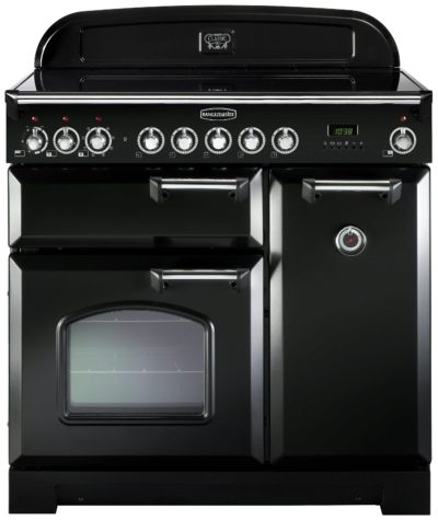 Rangemaster Classic 90cm Ceramic Range Cooker - Black.